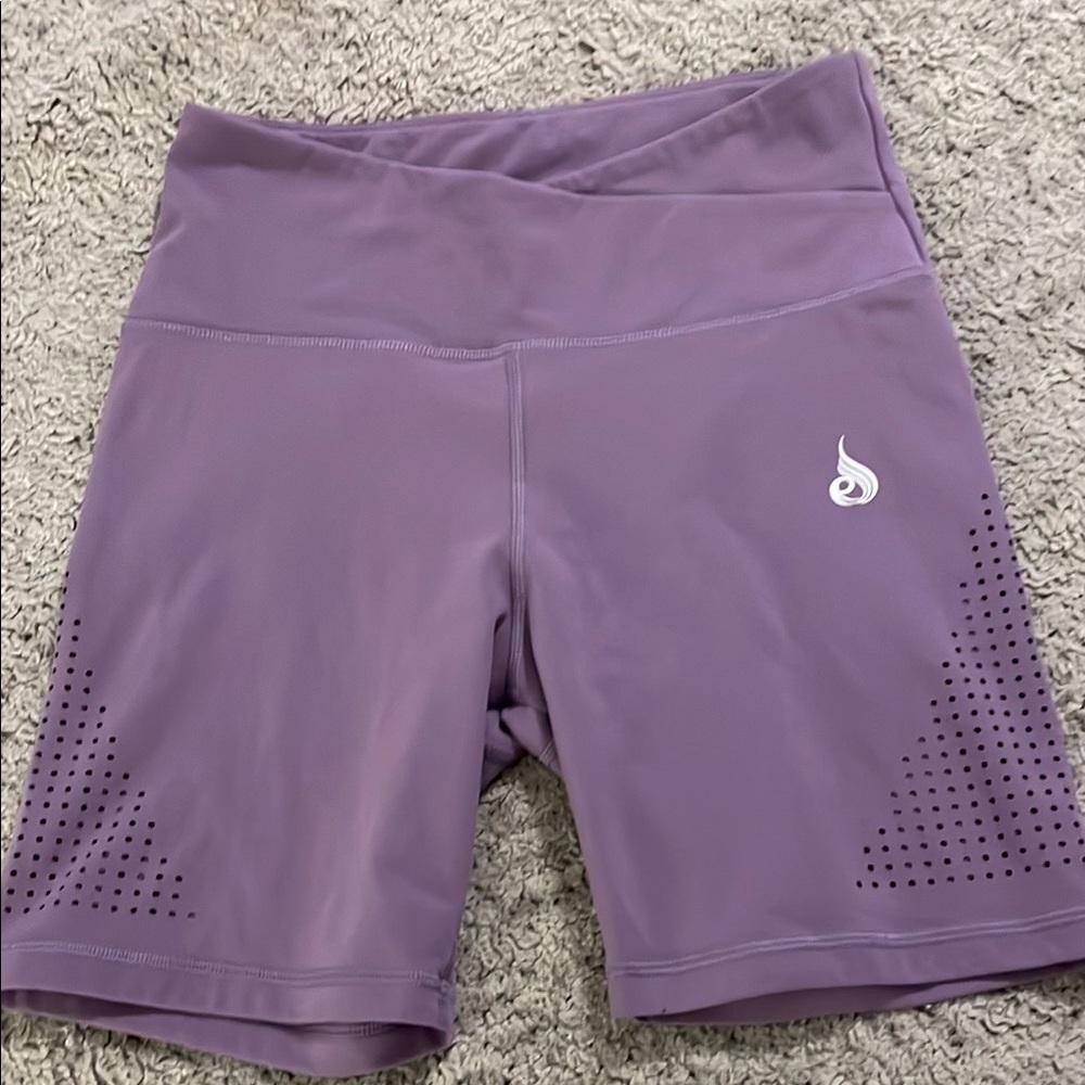 Ryderwear Purple Bike Shorts with Mesh Detail